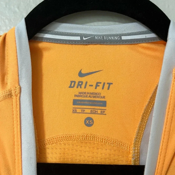 Nike Running Dry Fit Racerback tank top size XS lightweight orange - Picture 3 of 3